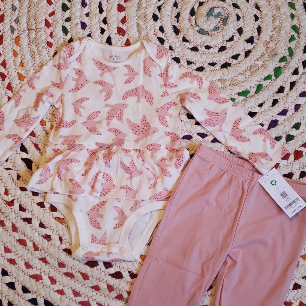 Toddler long sleeve pants set - organic cotton